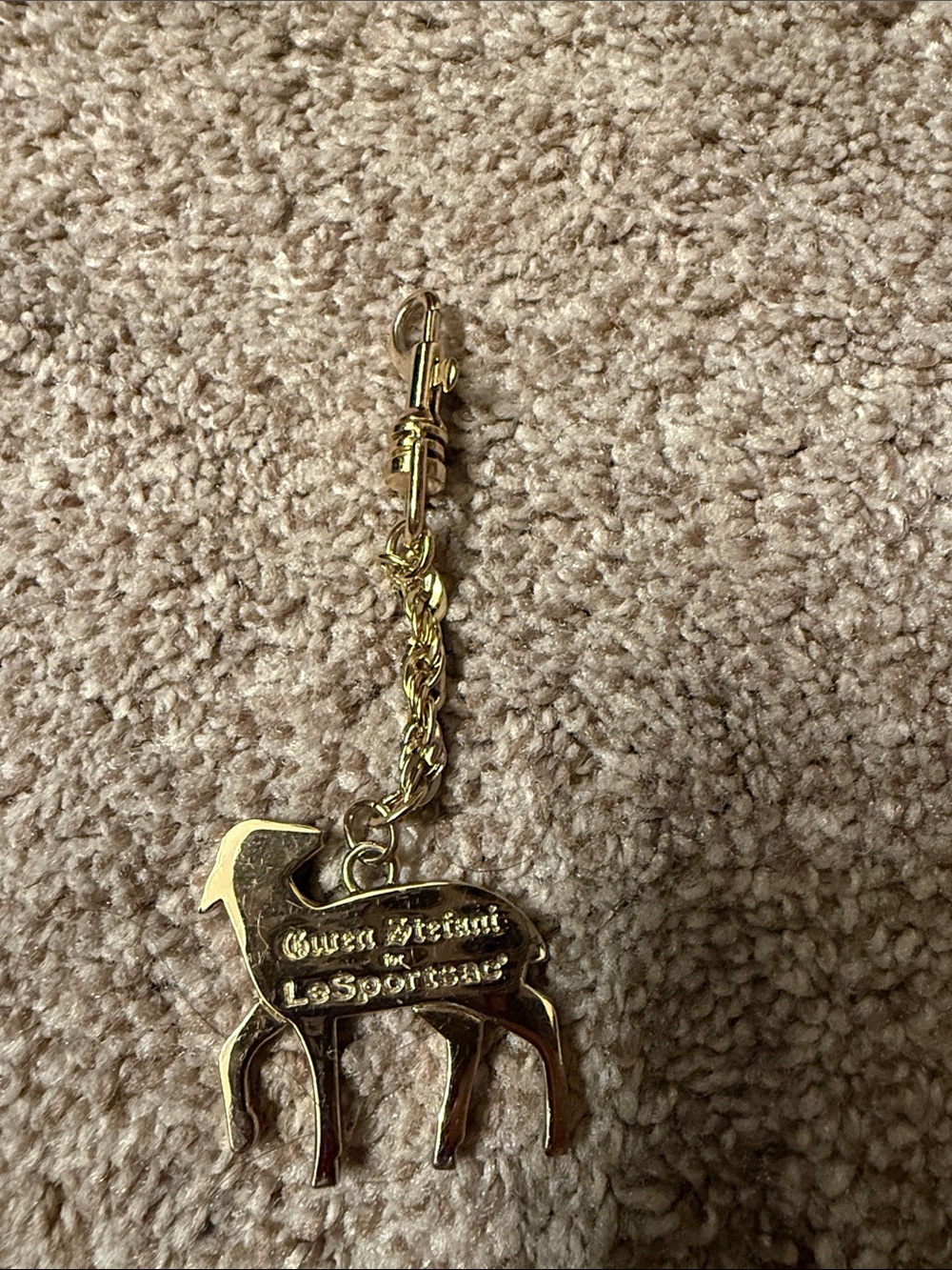 L.A.M.B. Gold Tone Ram Charm Key & Card Holder - Picture 2 of 2